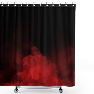 Personality  Dark Abstract Background With Steam Texture Shower Curtains