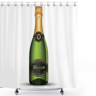 Personality  Champagne Bottle Shower Curtains