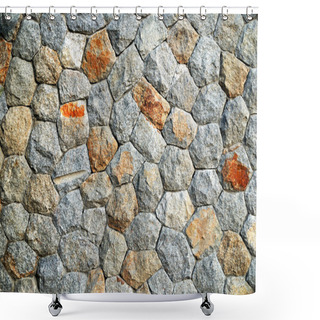 Personality  Rock Wall Shower Curtains