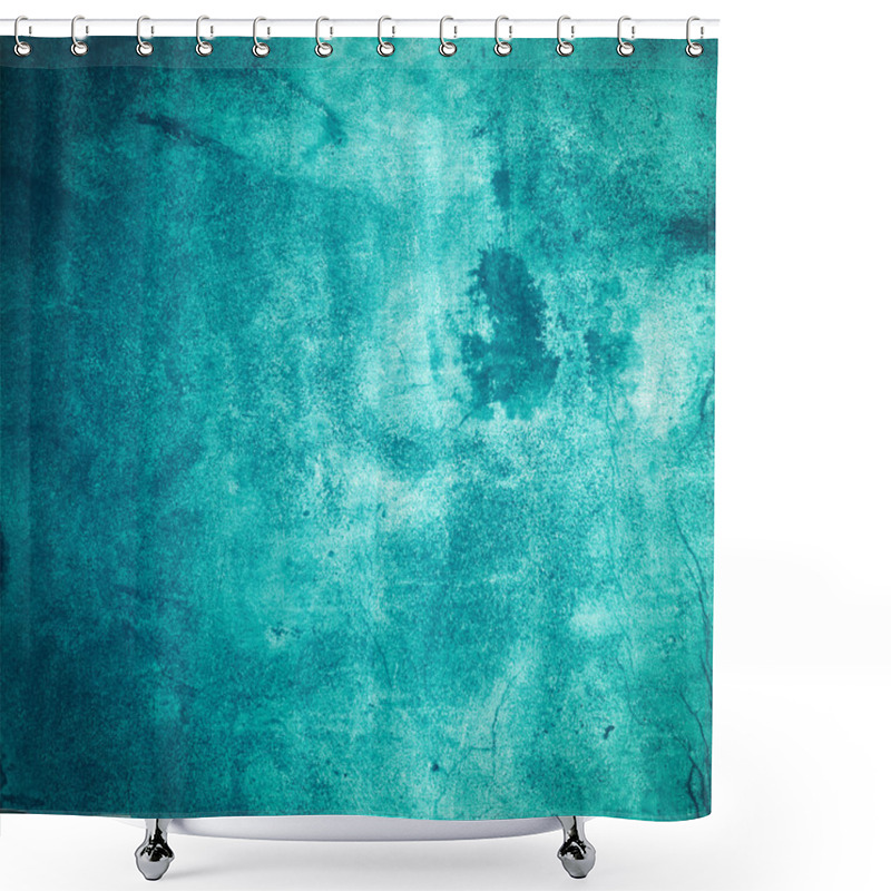 Personality  Turquoise Grunge Background Or Texture Shower Curtains