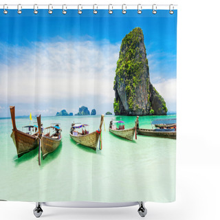 Personality  Longtale Boat Shower Curtains
