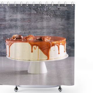 Personality  Caramel Topping Layered Cake  Shower Curtains