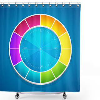 Personality  Vector Illustration Of A Color Wheel. Shower Curtains