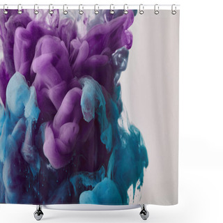 Personality  Abstract Background With Purple And Blue Splash Of Paint Shower Curtains