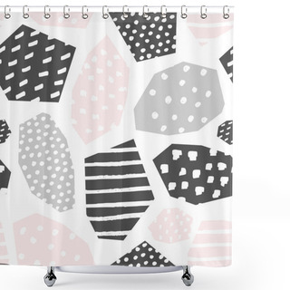 Personality  Abstract Geometric Pattern Shower Curtains