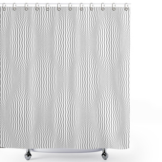 Personality  Seamless Diamonds Pattern. Zigzag Lines Texture. Shower Curtains