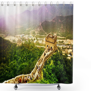 Personality  Chinese Great Wall Shower Curtains