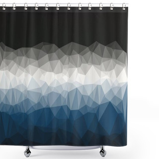 Personality  Contrast Background With Polygonal Texture Shower Curtains