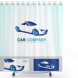 Personality  Sports Fast Race Car Logo   Shower Curtains