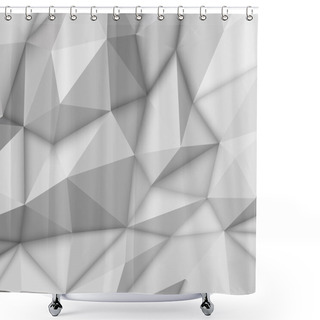 Personality  White Abstract Polygonal Background Shower Curtains