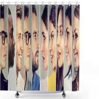 Personality  Profiles Of Multicultural Young People Men Looking And Women  Shower Curtains