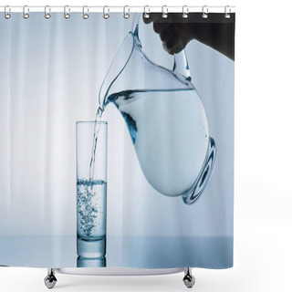 Personality  Woman Pouring Water From Jug Shower Curtains
