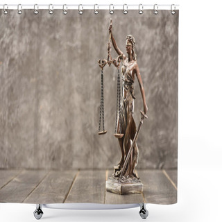 Personality  Statue Of Lady Justice  Shower Curtains
