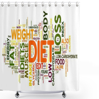 Personality  Diet Concept In Tag Cloud Shower Curtains