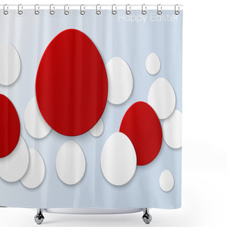 Personality  Easter Card. Vector Illustration Shower Curtains