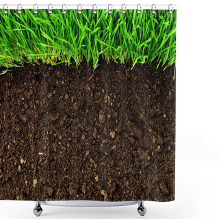 Personality  Healthy Grass And Soil Shower Curtains