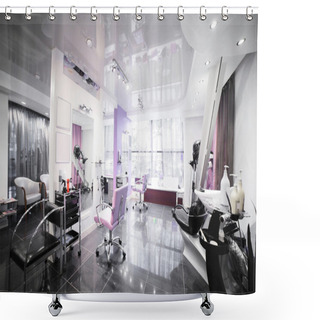 Personality  Interior Of Modern Beauty Salon Shower Curtains