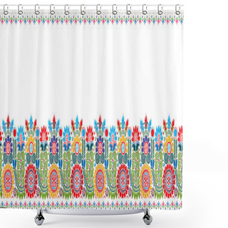 Personality  Hungarian Border Pattern 2 Shower Curtains