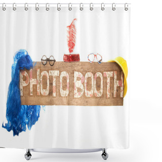 Personality  Photo Booth Sign Shower Curtains