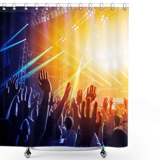Personality  People Enjoying Rock Concert Shower Curtains