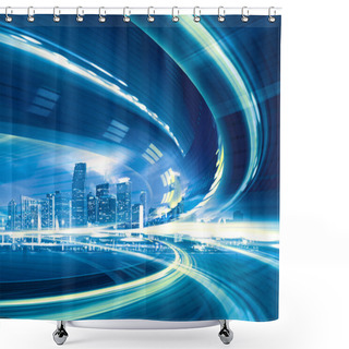 Personality  Abstract Technology Background Illustration Shower Curtains