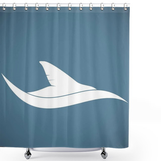 Personality  Whale In Sea Icon Shower Curtains