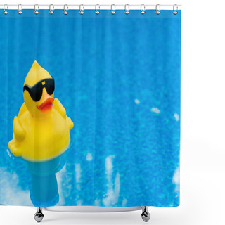 Personality  Rubber Duck On Blue Shower Curtains