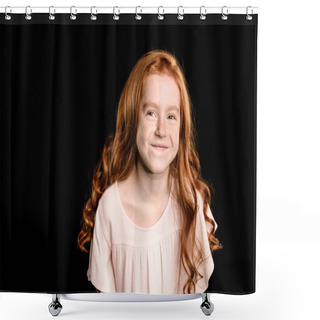 Personality  Adorable Smiling Girl  Shower Curtains
