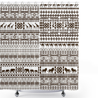 Personality  African Backgrounds Shower Curtains
