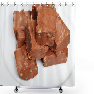 Personality  Top View Fudge On A Plate Shower Curtains