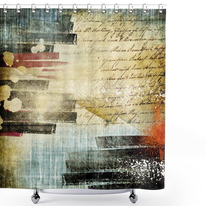 Personality  Grunge Messy Retro Abstraction Shower Curtains