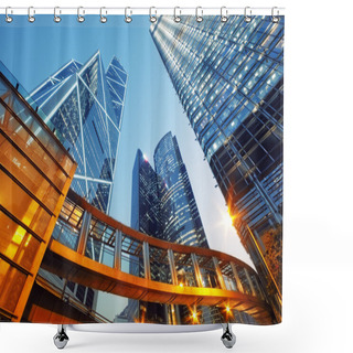 Personality  Skyscrapesr In Hong Kong Shower Curtains