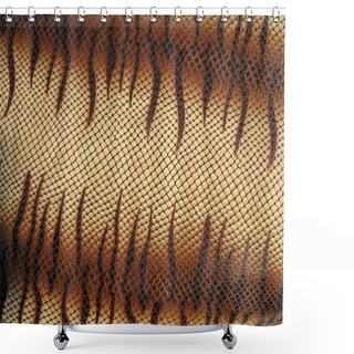 Personality  Closeup Snakeskin Texture, Danger Leather Skin Concept. Shower Curtains