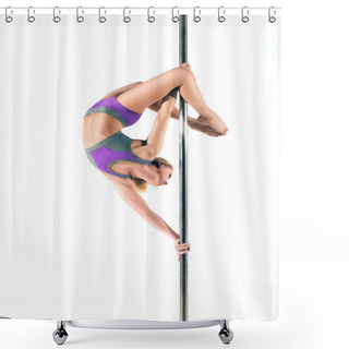 Personality  Female Pole Dancer Shower Curtains