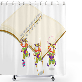 Personality  Clowns And Book Shower Curtains