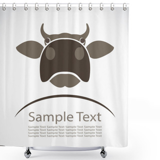 Personality  Vector Image Of An Cow Shower Curtains
