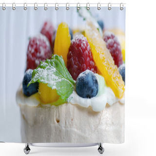 Personality  Fruit Tart Merangue Shower Curtains