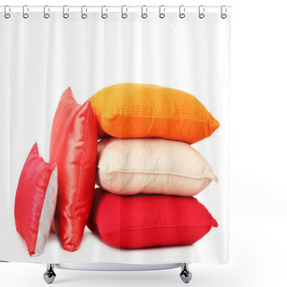 Personality  Colorful Pillows Isolated On White Shower Curtains