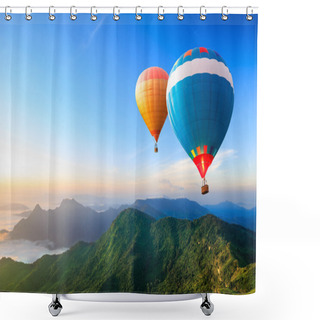Personality  Colorful Hot-air Balloons Shower Curtains