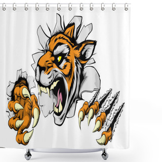 Personality  Angry Tiger Sports Mascot Shower Curtains