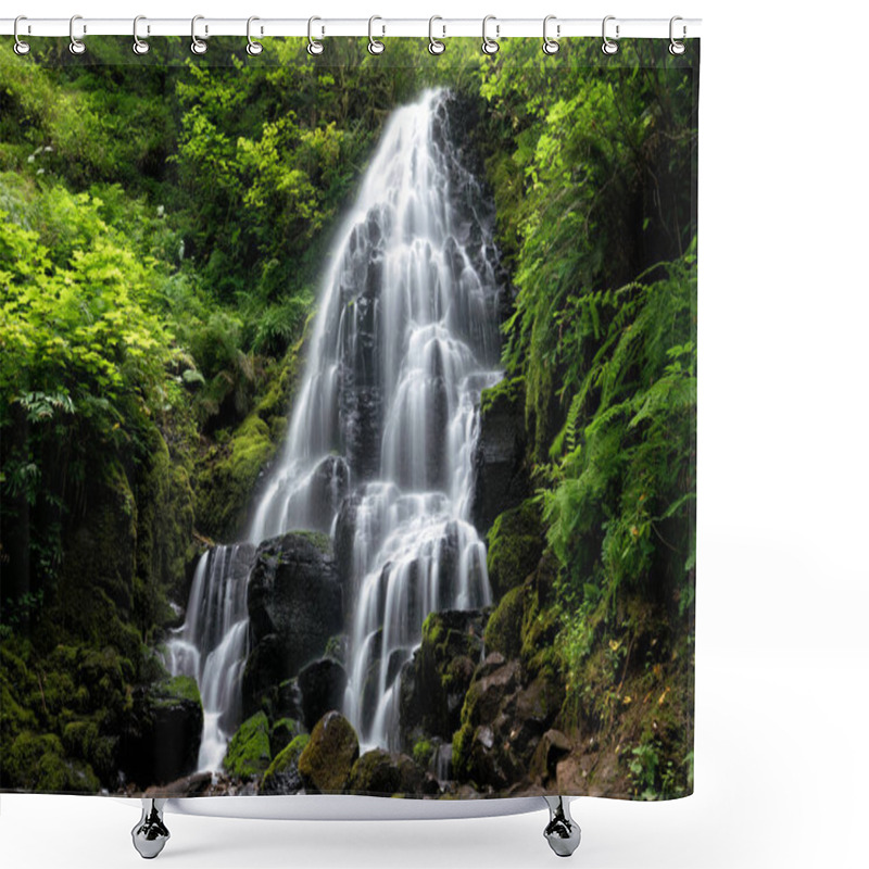 Personality  Waterfalls In The Columbia River Gorge Near Portland Oregon. Shower Curtains