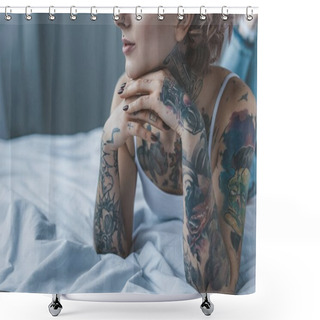 Personality  Tattooed Girl Shower Curtains