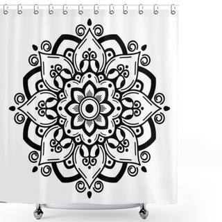 Personality  Ethnic Mandala Ornament. Arabic, Pakistan, Moroccan, Turkish, Indian, Spain Motifs Shower Curtains