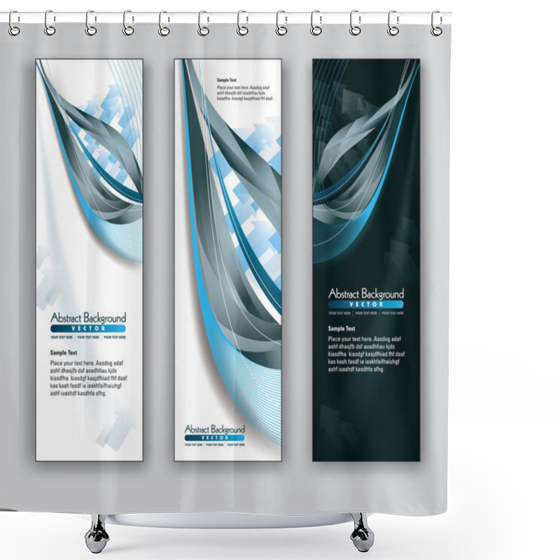 Personality  Abstract Banners. Vector Backgrounds. Eps10. Shower Curtains