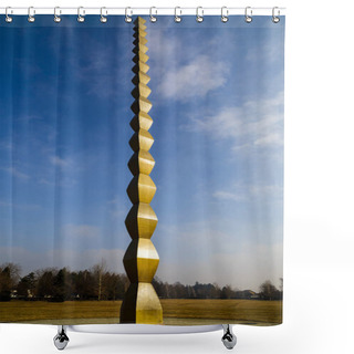 Personality  The Infinity Column Of Constantin Brancusi, Targu Jiu, Romania Shower Curtains
