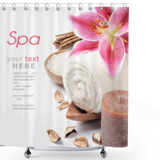 Personality  Spa Setting In Brown Tone Shower Curtains