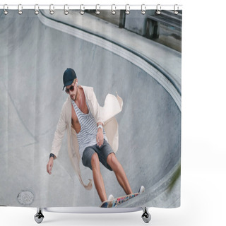 Personality  Handsome Skater Shower Curtains