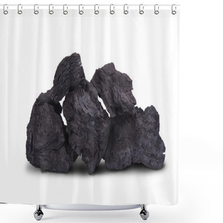 Personality  Black Charcoal Shower Curtains
