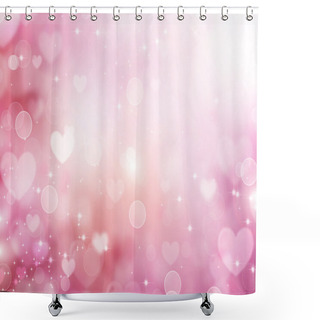 Personality  Valentine Hearts Abstract Pink Background. St.Valentine's Day Shower Curtains