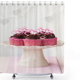 Personality  Valentine Cupcakes Shower Curtains
